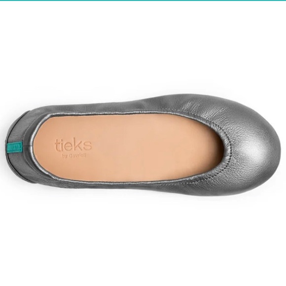 TIEKS By Gavriell Classic Leather Ballet Flats Gray sz 9 - Picture 2 of 15